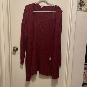 Burgundy knitted sweater